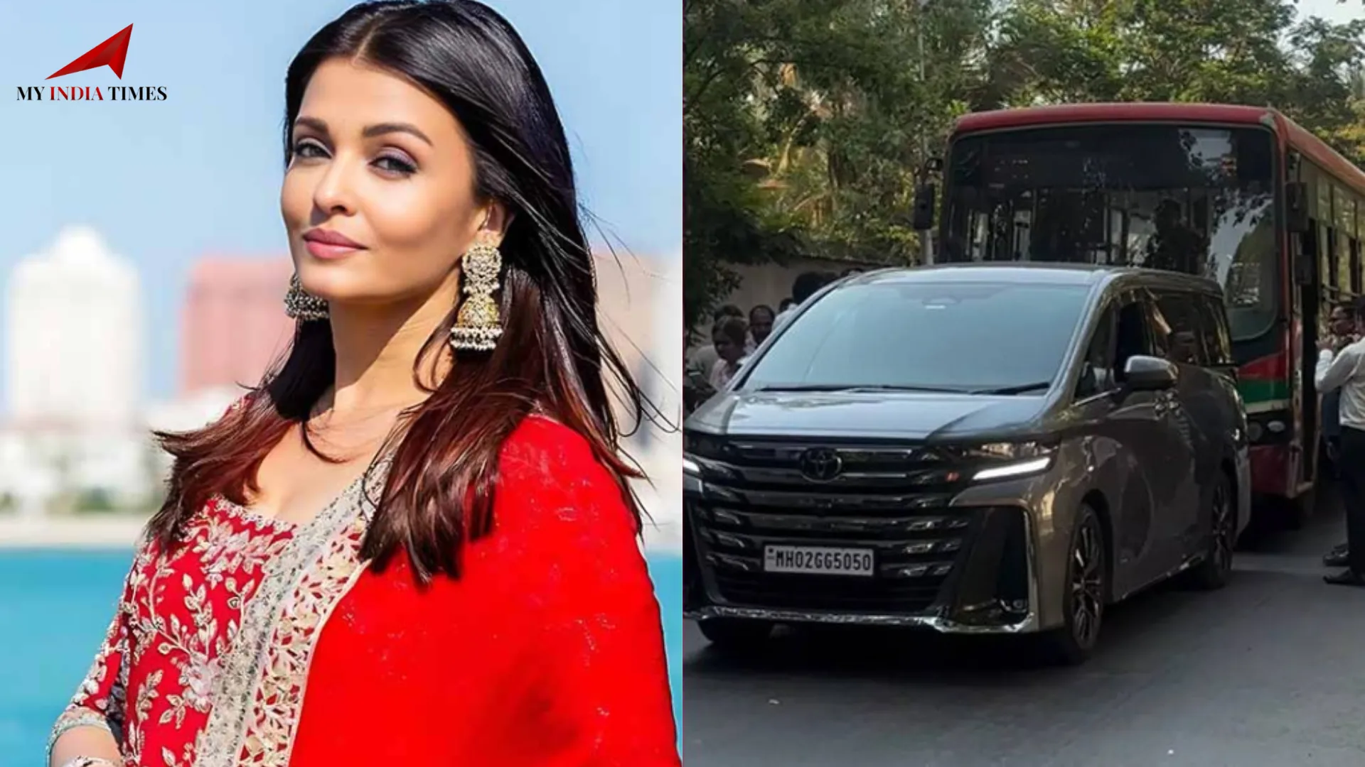 Aishwarya Rai Bachchan’s Car Hit by BEST Bus in Mumbai’s Juhu