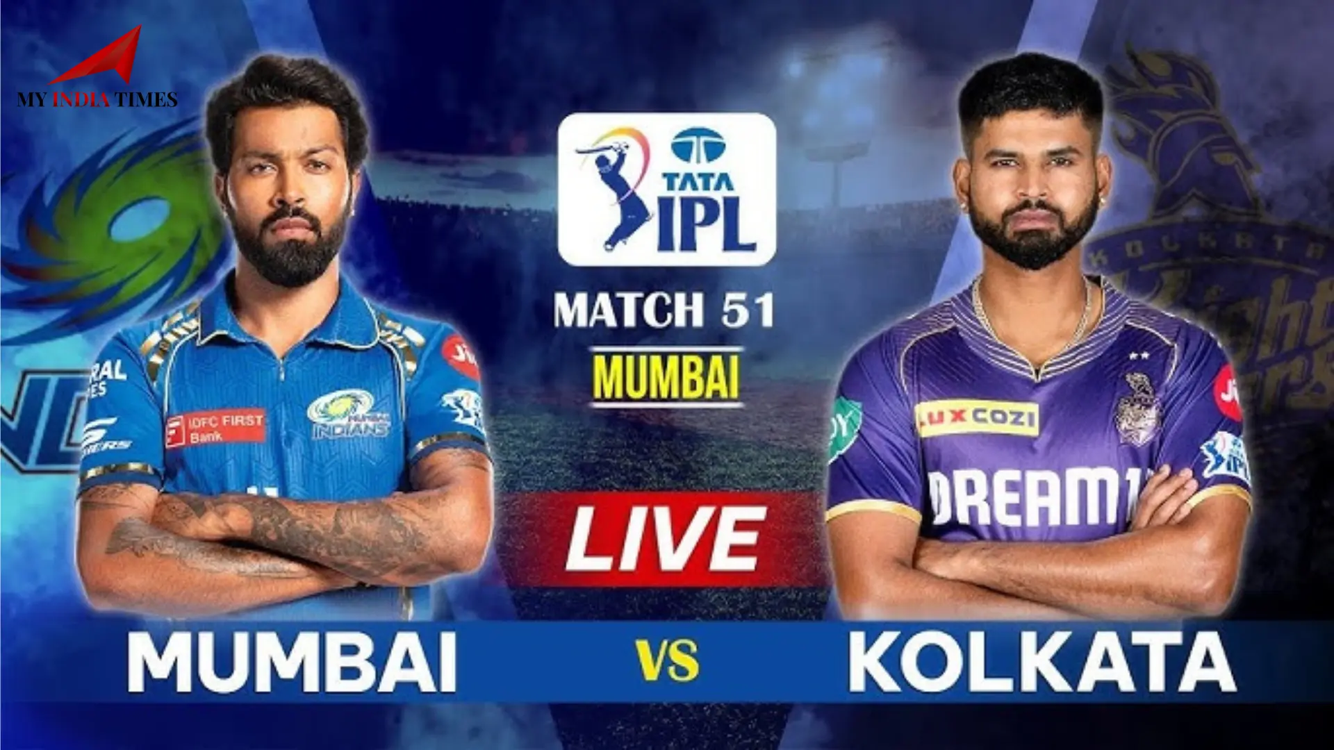 MI vs KKR Live Streaming, Free Telecast & Match Details - IPL 2025, Match 12