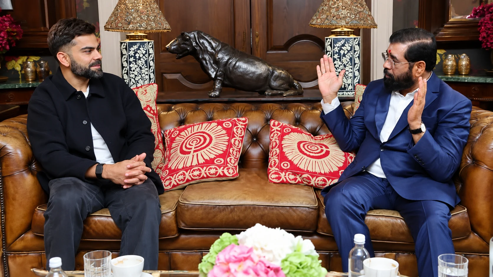 Virat Kohli Meets Eknath Shinde in London, Discusses Sports, Development and Youth